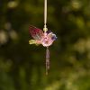 Set of 6 Assorted Five Tone Hanging Acrylic Robin Ornaments
