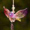 Set of 6 Assorted Five Tone Hanging Acrylic Robin Ornaments