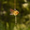 Set of 6 Assorted Five Tone Hanging Acrylic Robin Ornaments