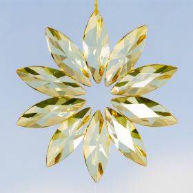 Set of 6 Assorted 39" Long Hanging Three Piece Acrylic Flower Chain Ornaments