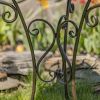 Shallow Galvanized Birdfeeder and Tray with Three Leg Stand