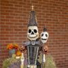 Set of 2 Standing Halloween Skeleton Soldiers