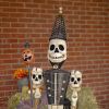 Set of 2 Standing Halloween Skeleton Soldiers