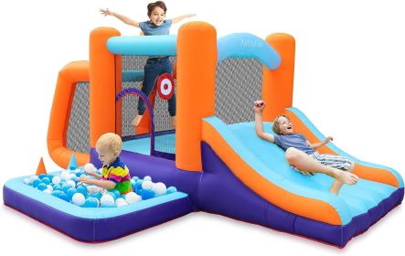 AirMyFun Bounce House for Kids 5-12 Inflatable Bouncy House for Kids Outdoor with Ball Pit Pool, Basketball Hoop, Football Playing