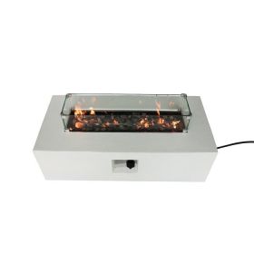 Living Source International Fiber Reinforced Concrete Outdoor Fire Pit Table (Natural Concrete)