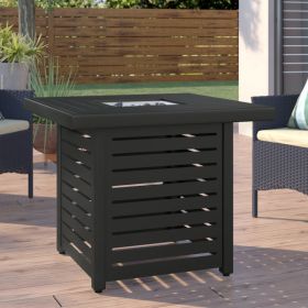 Living Source International 25" H x 30" W Steel Propane/Natural Gas Fire Pit Table