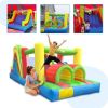 YARD Rainbow Inflatable Obstacle Course Bounce House with Blower