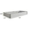 Raised Garden Bed Kit - Metal Raised Bed Garden 7.6x3.7x0.98ft for Flower Planters, Vegetables Herb Silver