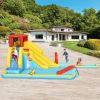Inflatable Dual Slide Water Park Climbing Bouncer with 735W Air Blower