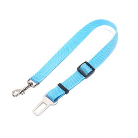Fixed Strap Polyester Dog Strap Dog Leash Dog Leash (Option: 70cm-Light Blue)