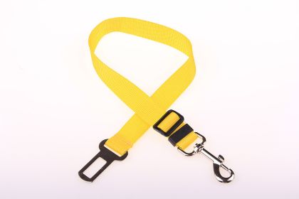 Fixed Strap Polyester Dog Strap Dog Leash Dog Leash (Option: 70cm-Yellow)
