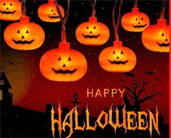 Halloween Decoration Jack-O '-Lantern Led String Of Lights Battery Box Party Halloween Jack-O' -Lantern String (Length: 5m20l-8model usb)