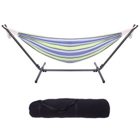 Free shipping  Hammock & Steel Frame Stand Swing Chair Home/Outdoor Backyard Garden Camp Sleep YJ (Type: picture)