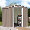Patio 6ft x4ft Bike Shed Garden Shed; Metal Storage Shed with Lockable Door; Tool Cabinet with Vents and Foundation for Backyard; Lawn; Garden