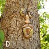 Resin Old Man Tree Hugger Bark Ghost Face Decoration Funny Tree Face Décor For Outdoor Yard Easter